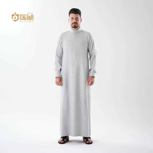 م 812 | ثوب الفائق الكلاسيكي الفاخر - رصاصي